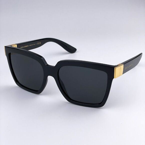SALE! NEW D&G DG6165  501/87 Black Dark Gray Square Women Sunglasses main image 9